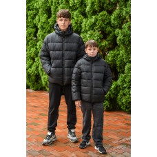 Зимовий пуховик Джо, екопух, чорний